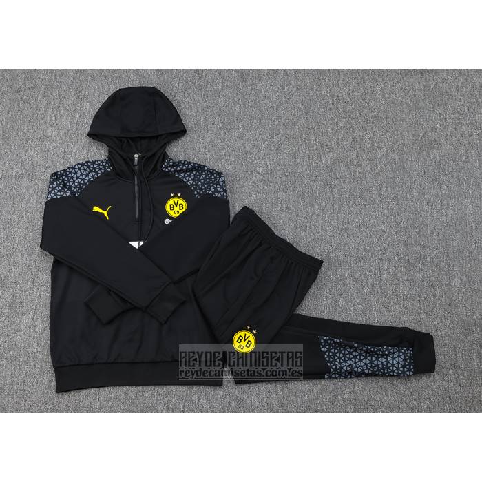 Chandal de Sudadera del Borussia Dortmund 2023-2024 Negro